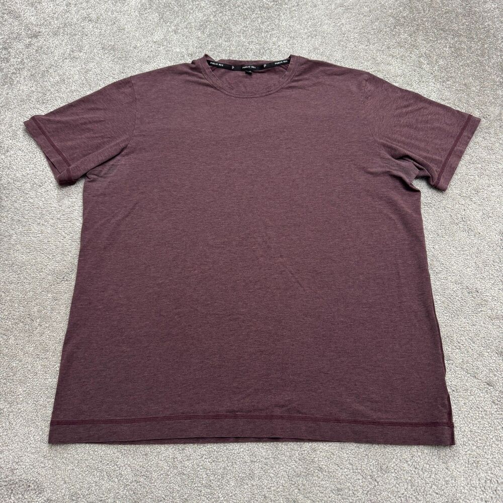 Public Rec Pima Cotton Tencel Basic T-Shirt Mens 2XL Dark Brown Crew Neck Tee
